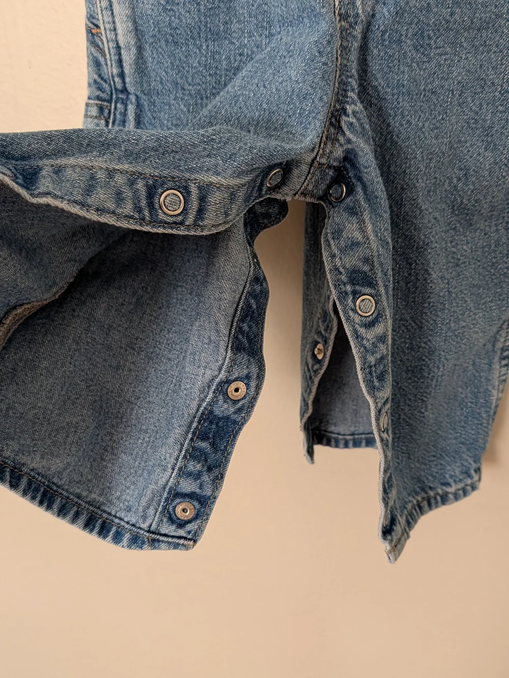 OshKosh B'gosh Denim Kids One-Piece Overalls Snap Crotch